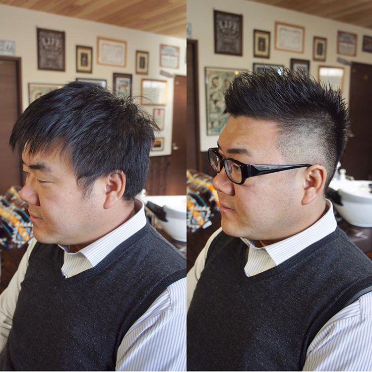 看图就知道理发后马上就变帅了