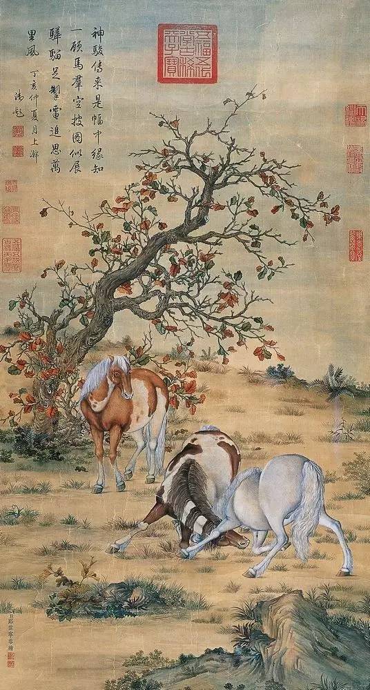 清朝宫廷画家郎世宁画作大全乾隆魏璎珞画像皆出其手