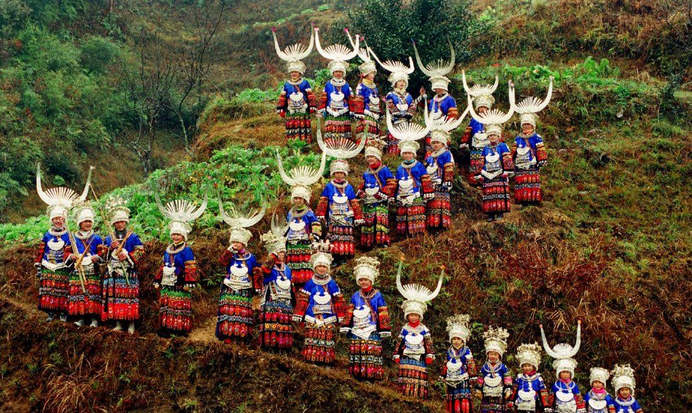 贵州丹寨苗族盛装服饰全览,感受"嘎闹"服饰艺术|丹寨|贵州|支系_新浪