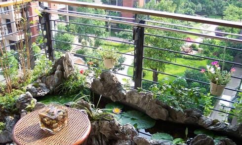 露台鱼池效果图,简易阳台鱼池设计