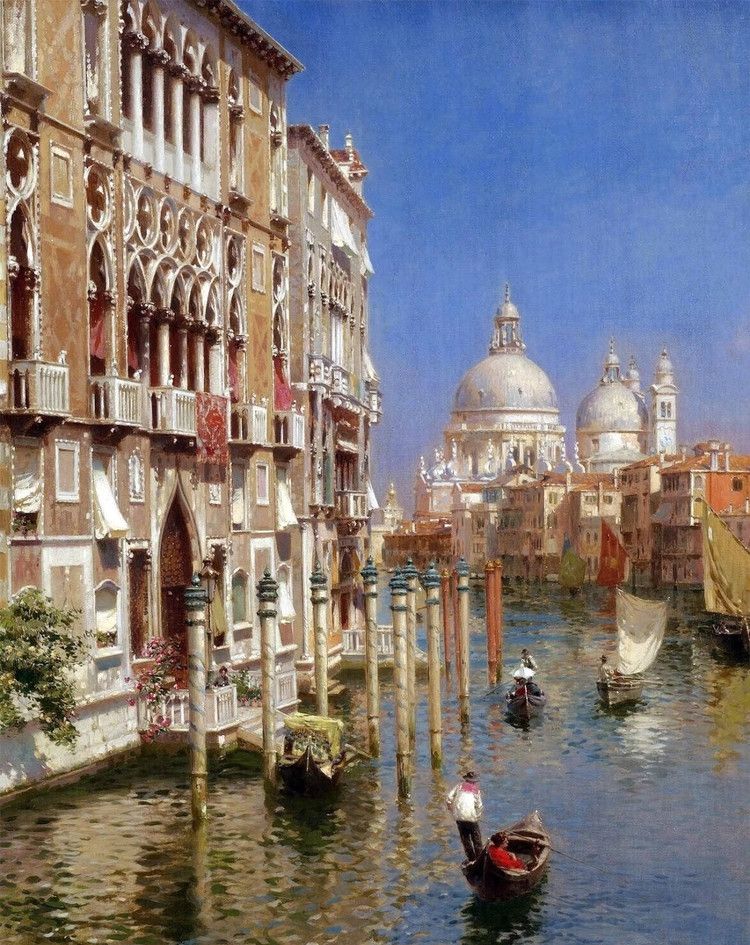 美术欣赏意大利画家鲁本斯桑托罗的美景油画图