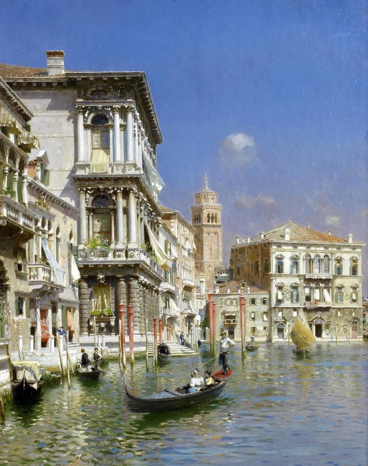 美术欣赏意大利画家鲁本斯桑托罗的美景油画图