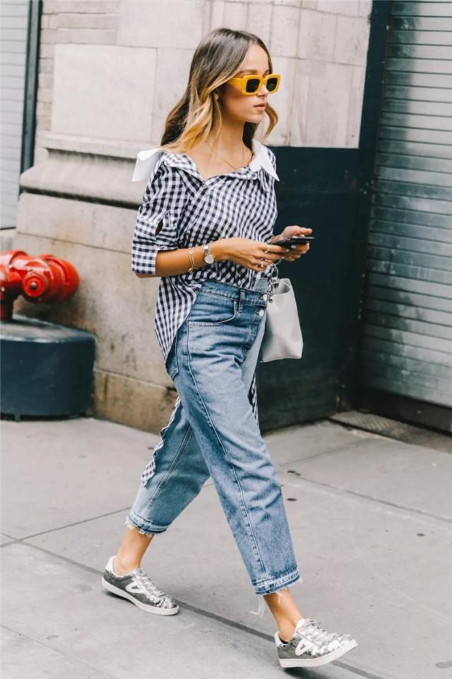 选择九分裤配运动鞋,休闲更具度假风情|九分裤|运动鞋|小仙女_新浪