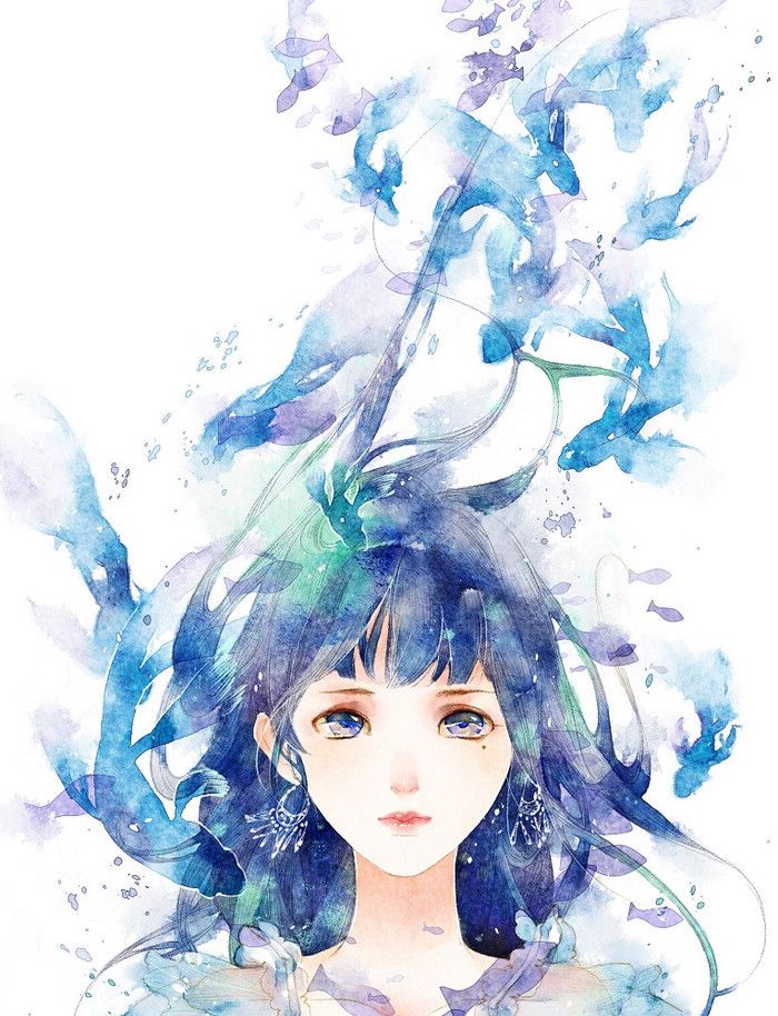 佛系少女|插画师清茗作品:小清新的画风,有一种纯净美,很赞!