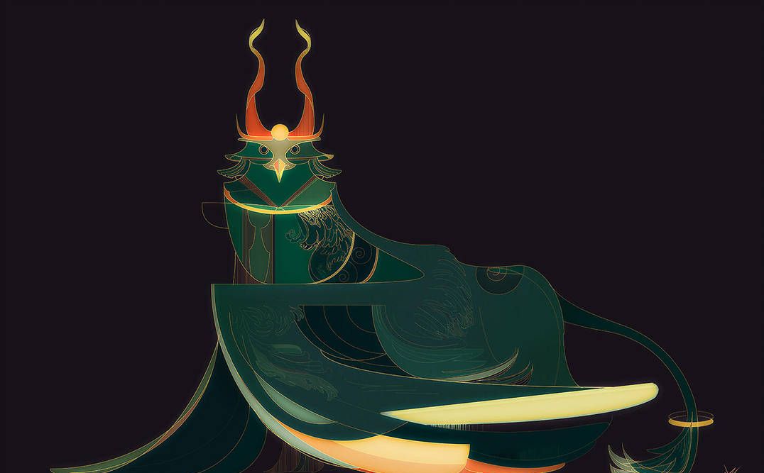 一组给人以荒凉之感的插画作品,充满孤寂与悠远