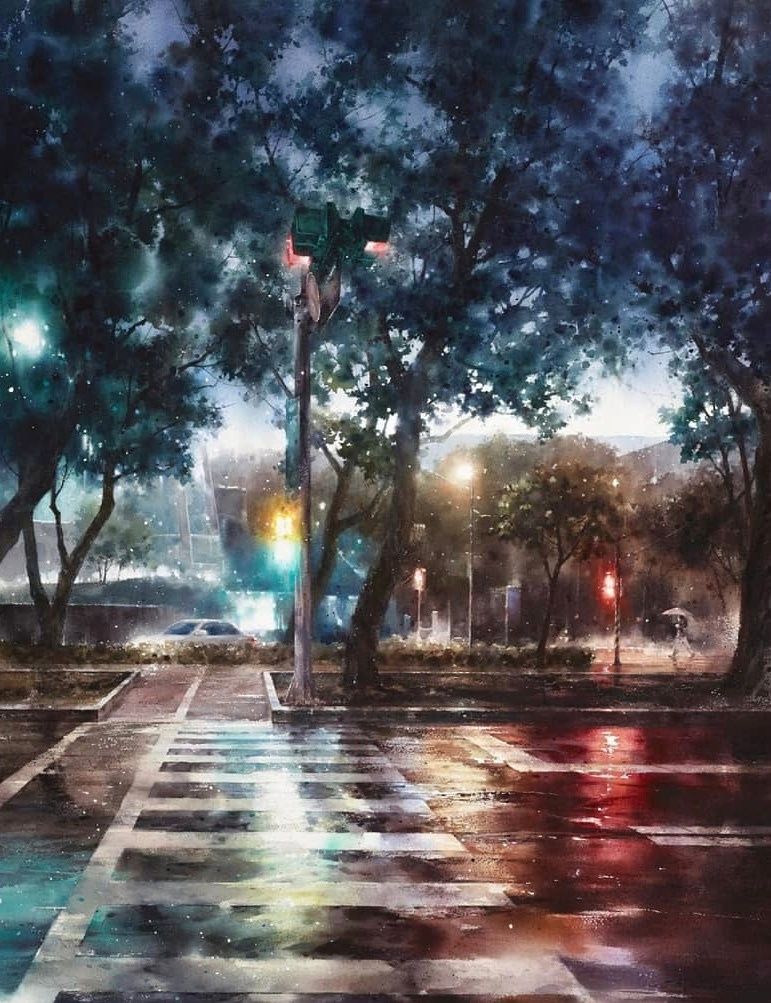 水彩画家林经哲作品欣赏