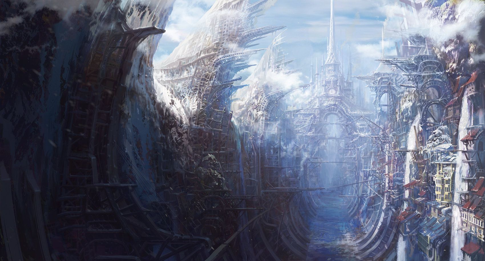 来自多位画师的一组宏伟壮丽的场景插画！画面绝对有视觉冲击力！|作品欣赏|插画师|力作|绘画_新浪新闻