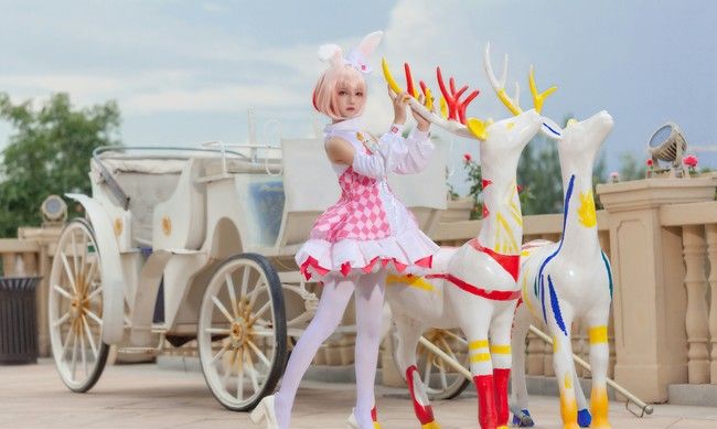 很可爱的兔子小姐,白丝美腿cos太可爱了!|美腿|奶糖|小兔子_新浪新闻