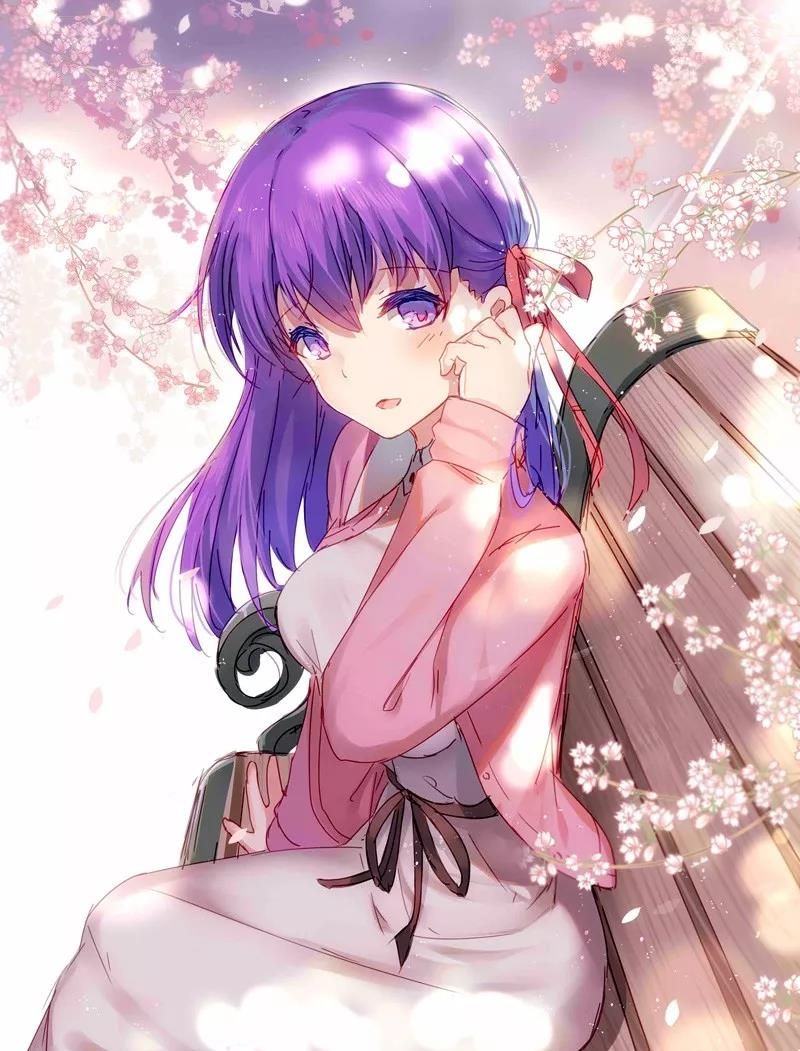 头像壁纸fate紫发间桐樱