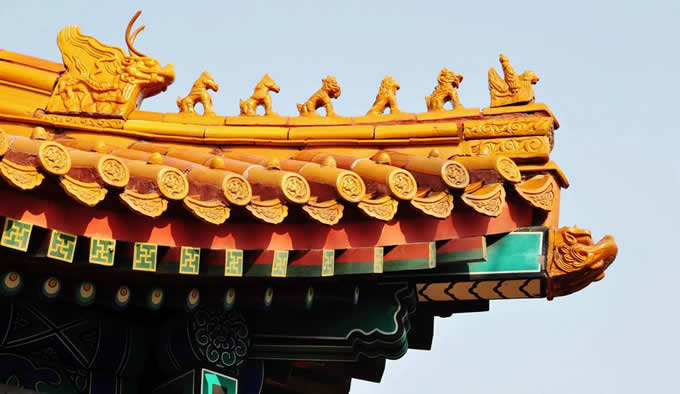 中国古建筑元素之飞檐 万堂砖雕