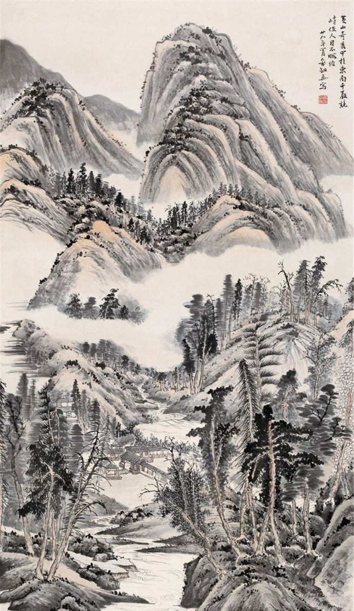 著名绘画史论家美术教育家俞剑华山水画作品欣赏