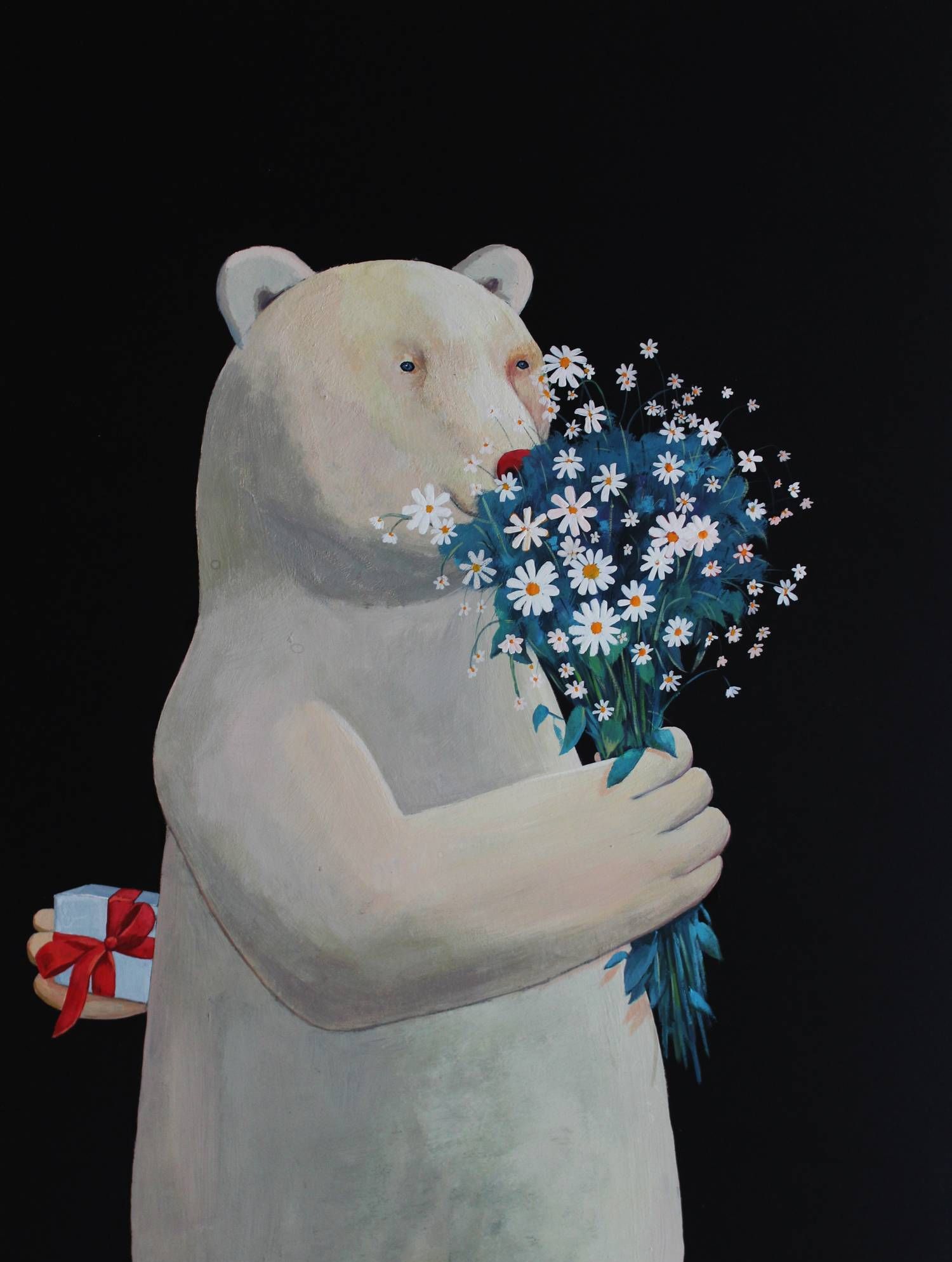 当代青年艺术家刘海轮的黑卡系列水彩绘画作品欣赏