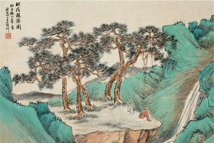 用笔苍劲,设色清丽,晚清吴榖祥山水画作品欣赏_新浪新闻