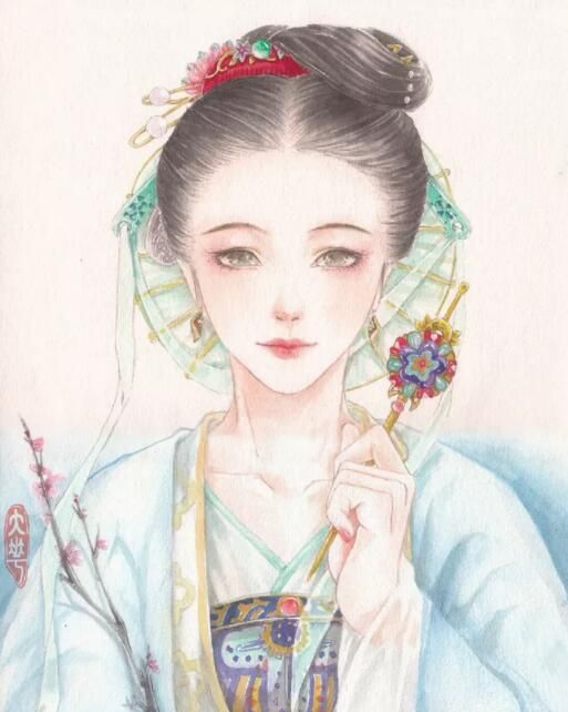 古风手绘霸气皇后壁纸:回眸一笑百媚生,六宫粉黛无颜色!