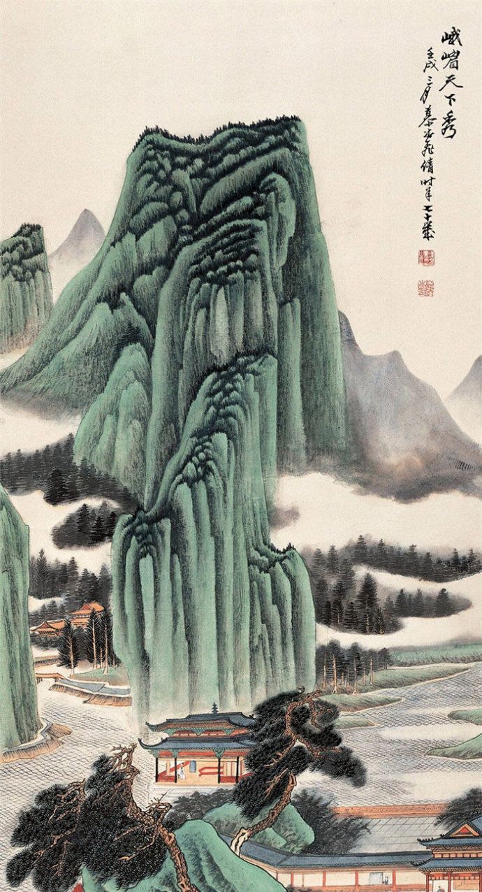 当代国画大师慕凌飞山水画作品欣赏