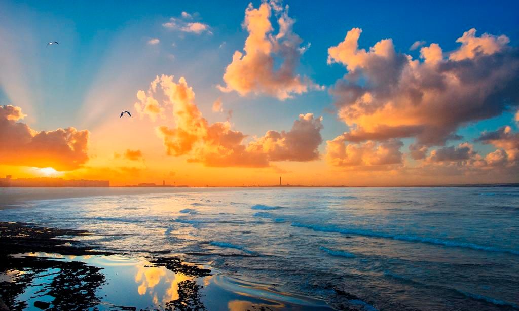 风光摄影:摩洛哥海边的落日