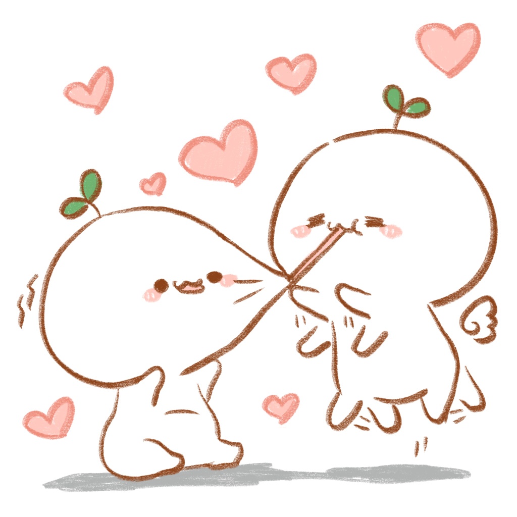 又圆又软的可爱团子情侣头像头一次见哦