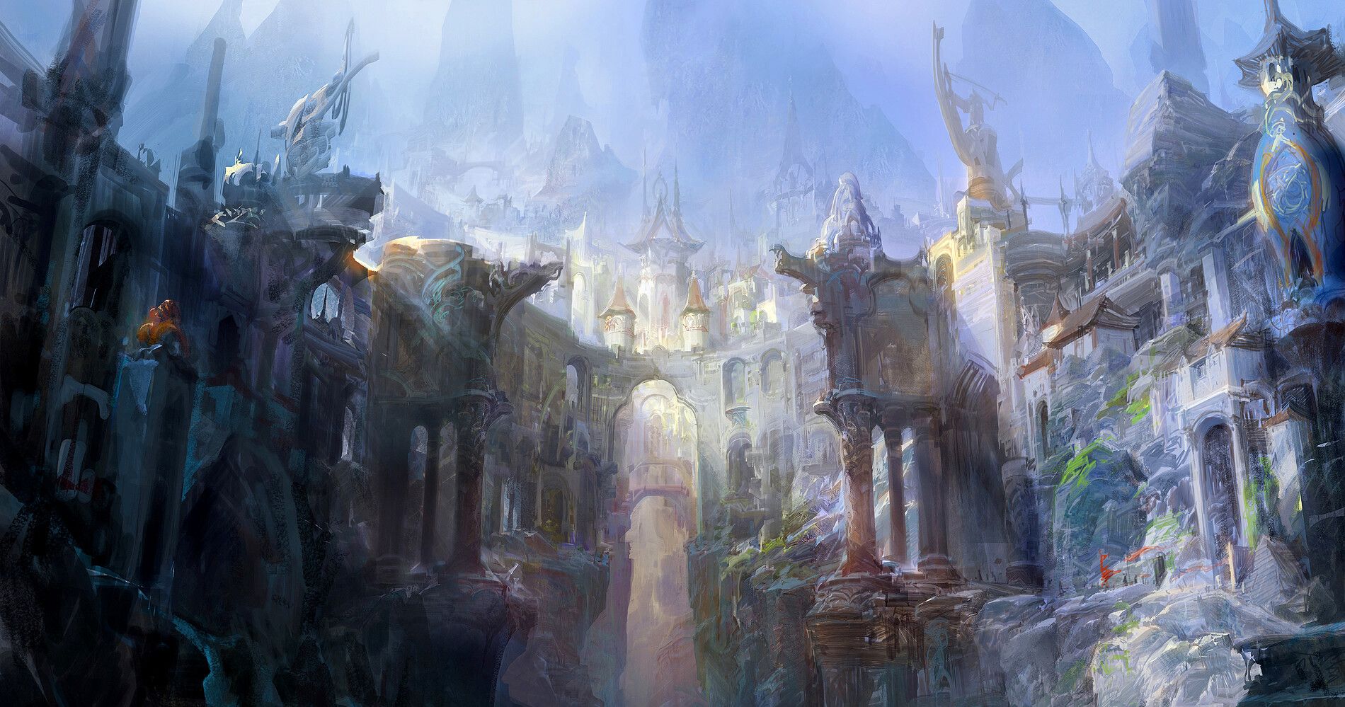 来自多位画师的一组宏伟壮丽的场景插画!画面绝对有视觉冲击力!|作品欣赏|插画师|力作|绘画_新浪新闻