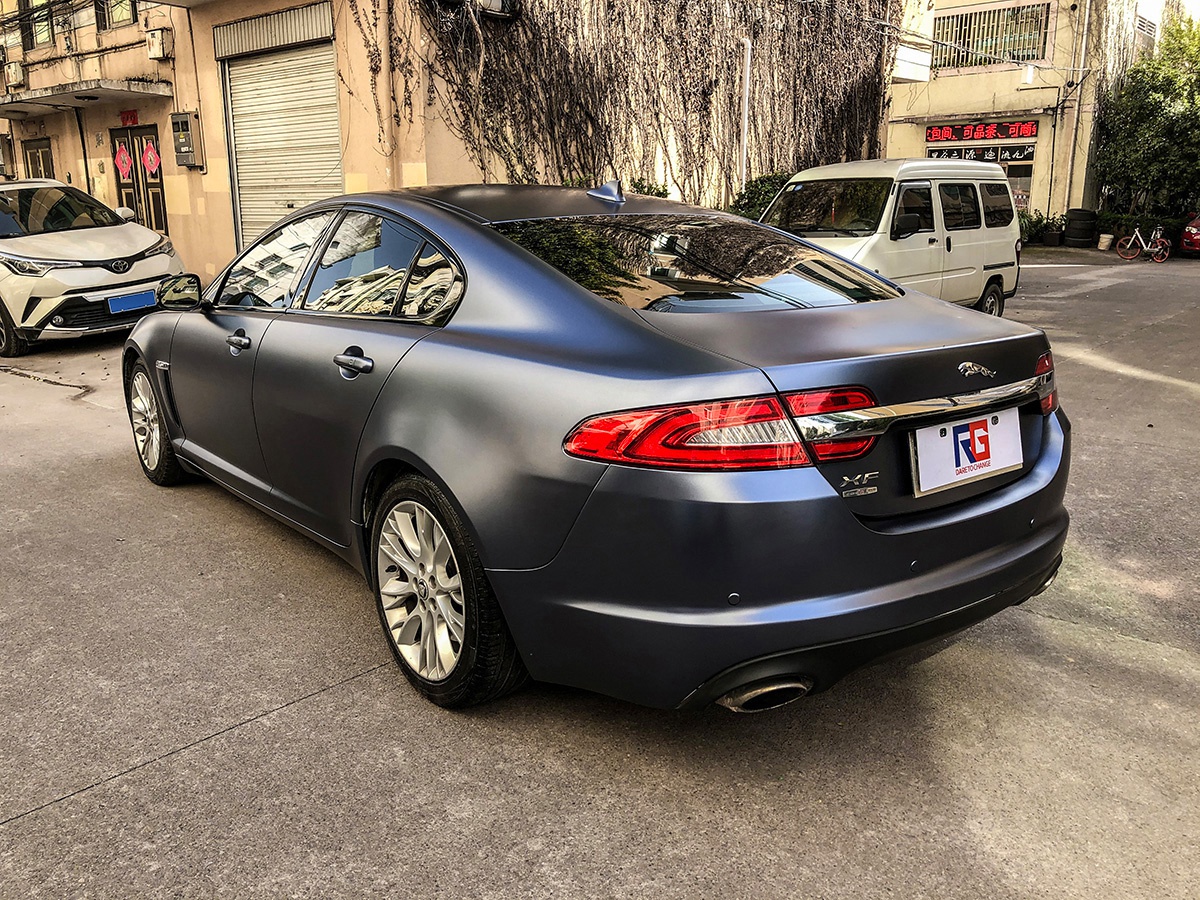 捷豹xf车身改色电光风暴灰 rg瑞集改色膜浙江永康加盟店出品