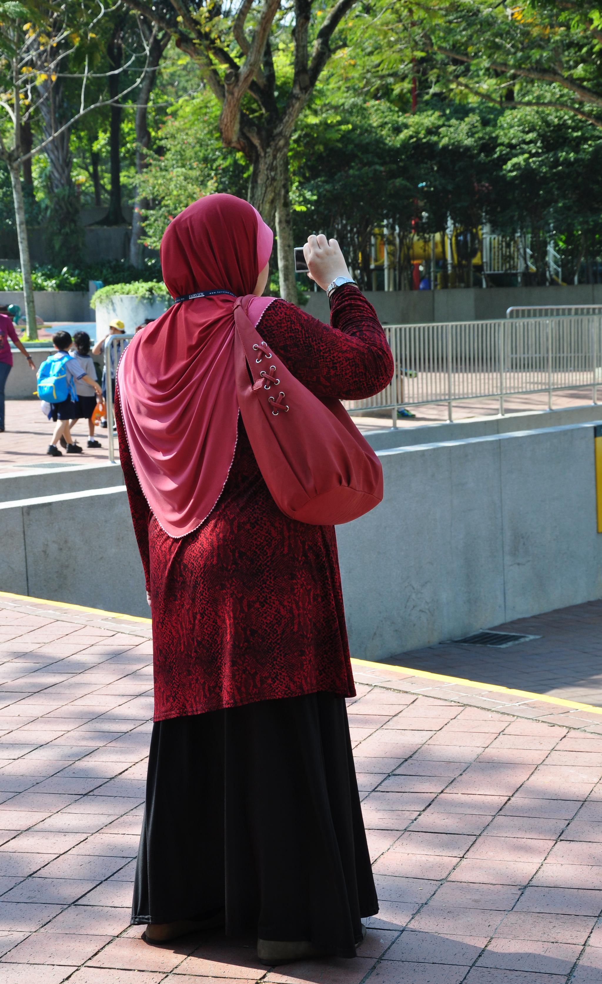 吉隆坡街头的伊斯兰美女【原创摄影】