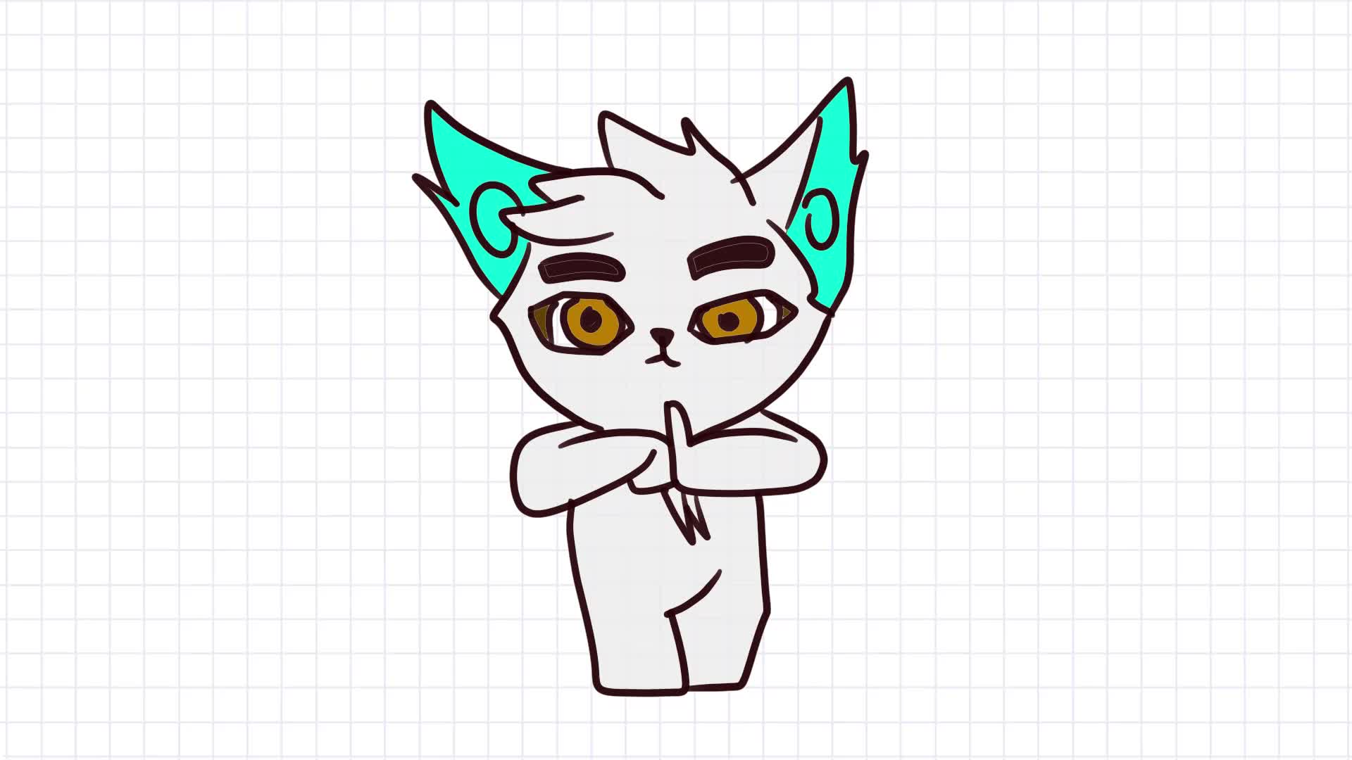 京剧猫简笔画,画京剧猫中的白糖简笔画