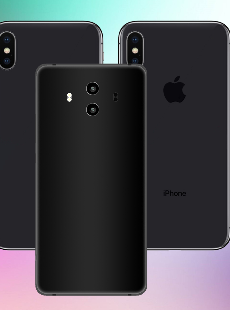 指纹刘海屏,概念版华为p20,对比iphone xs