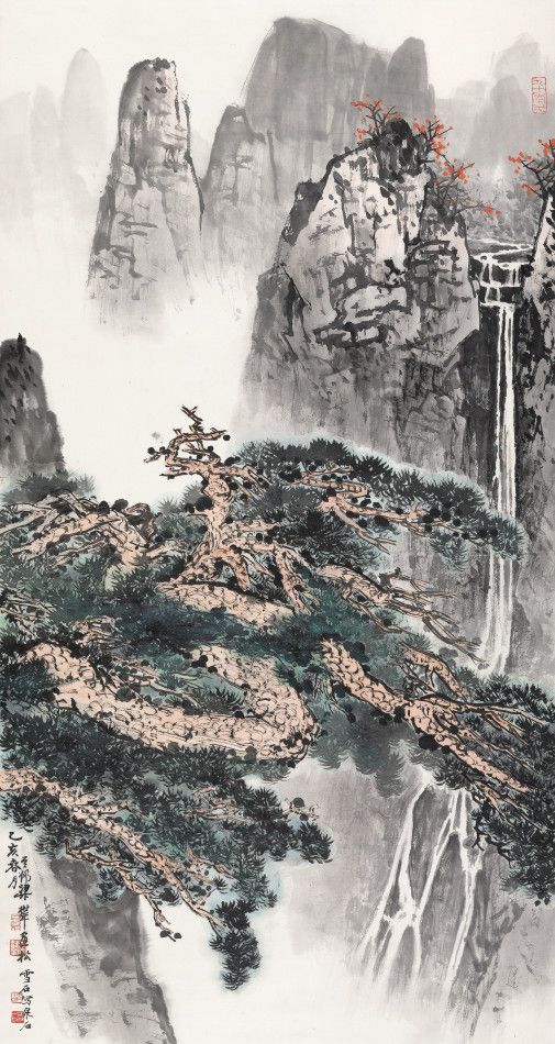 苍茫大气雄强秀润梁树年山水画欣赏