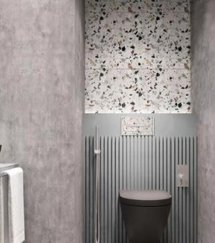 地面装修不流行铺瓷砖了，以前被弃用的水磨石，如今玩出了新花样