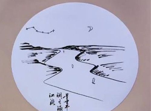 诗词大会康震老师现场作画题诗完整版,赶快收藏