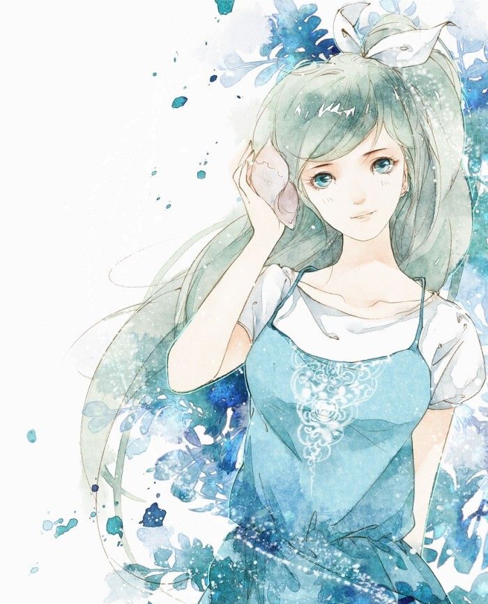 佛系少女|插画师清茗作品:小清新的画风,有一种纯净美,很赞!