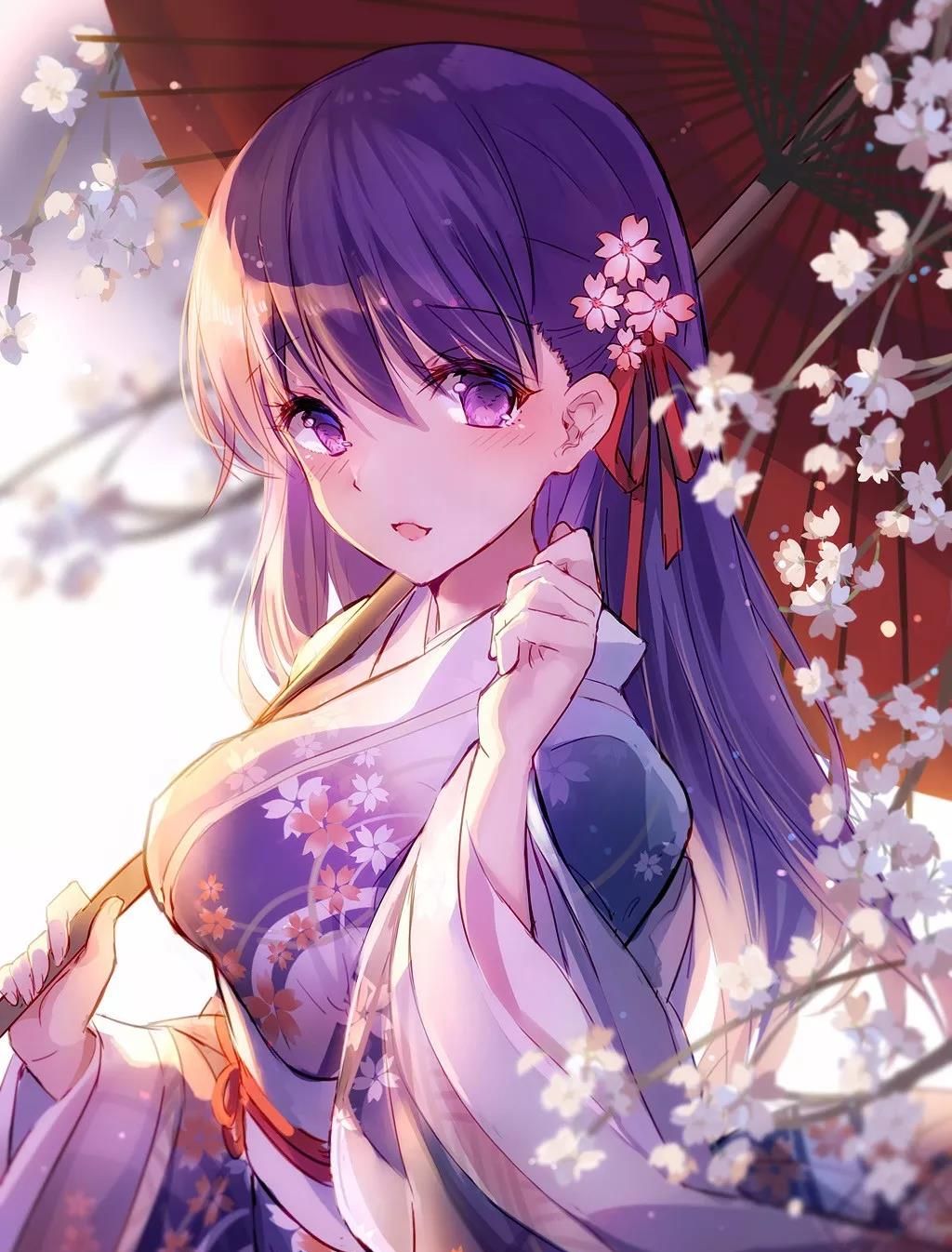 头像壁纸 ｜ fate紫发间桐樱|壁纸|头像_新浪新闻