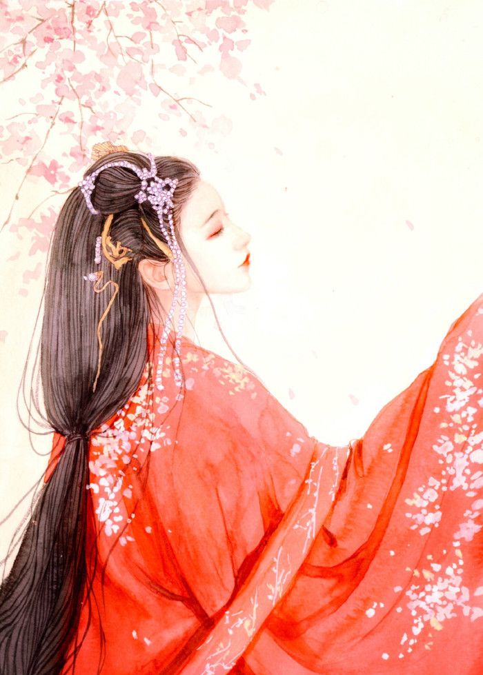 唯美古风手绘插画壁纸愿你被时间温柔以待即使生命以荒芜相欺