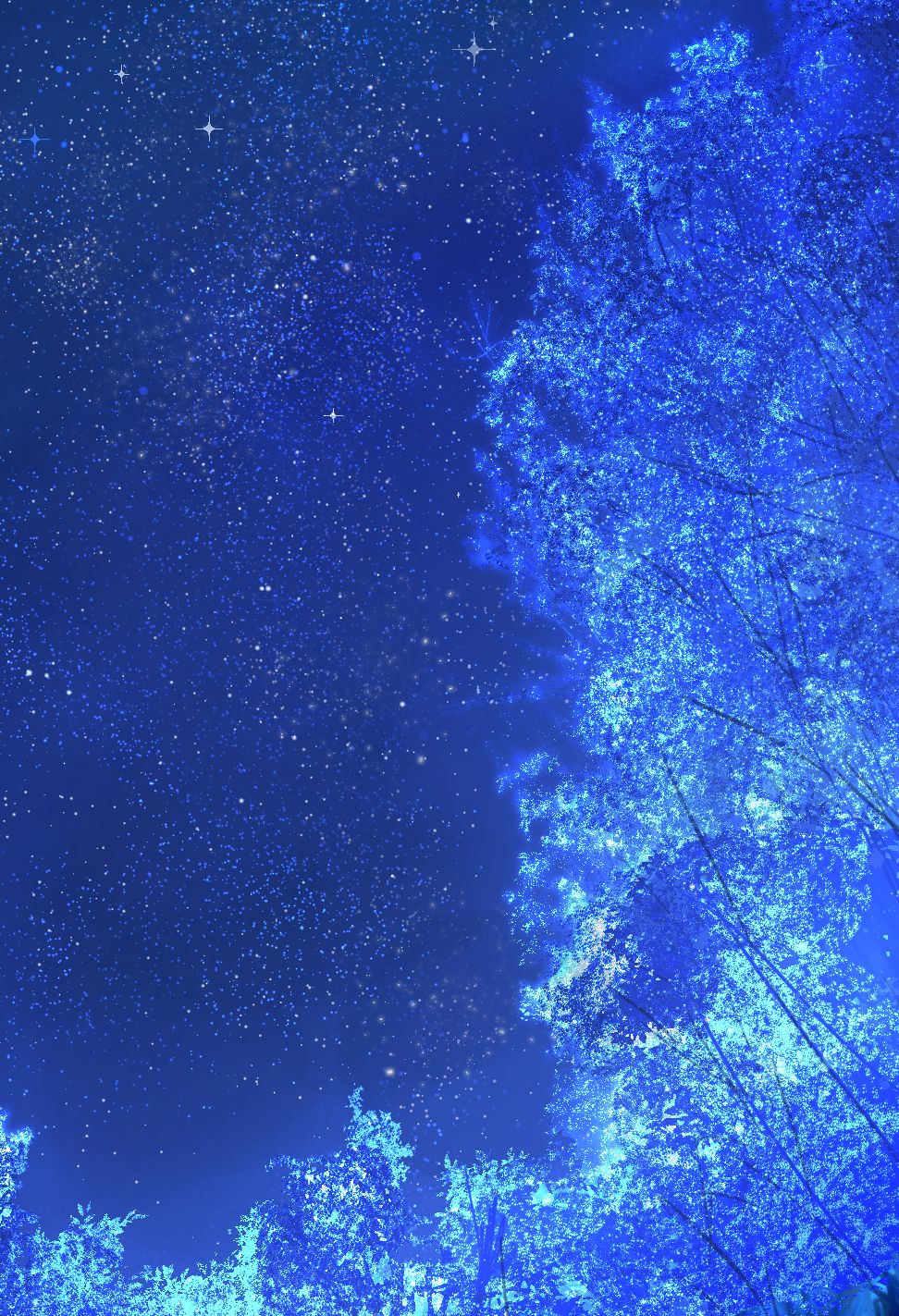 唯美星空壁纸梦幻般的蓝色