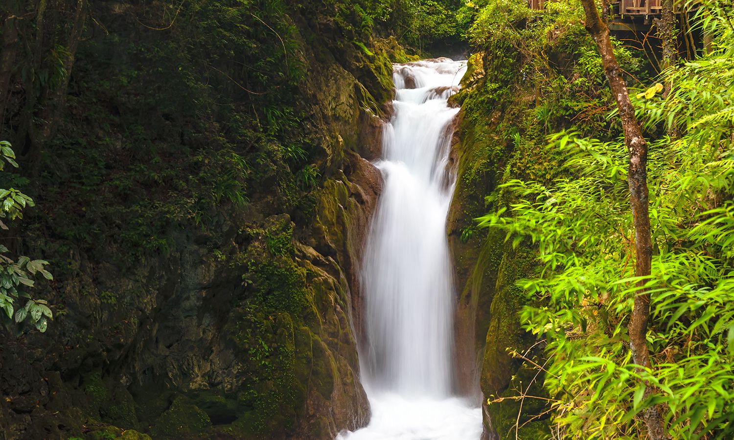 荔波风景名胜区壮丽写真,这林间小瀑真是美极了