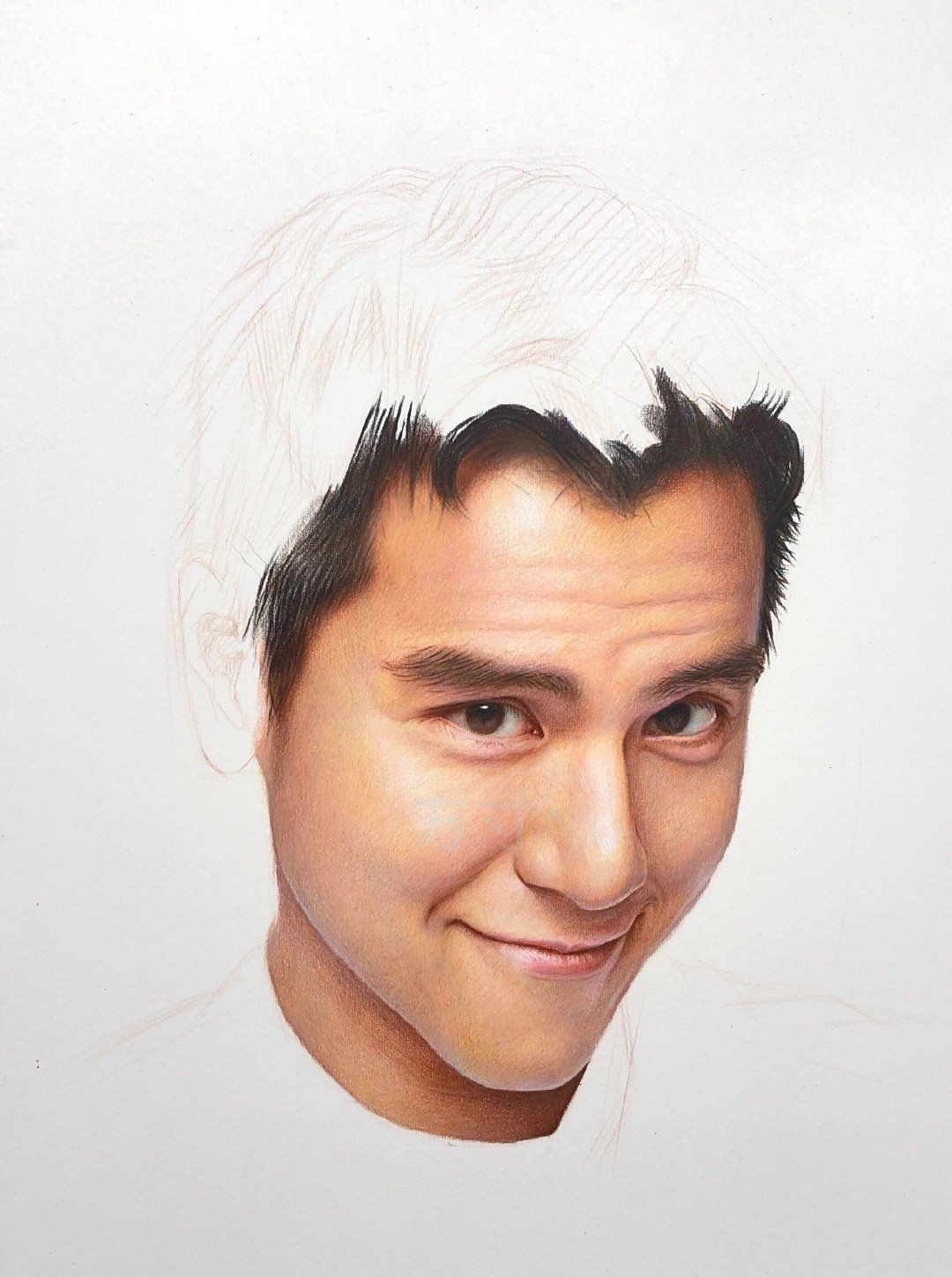 彩铅人物手绘教程她画的明星彭于晏逼真极了