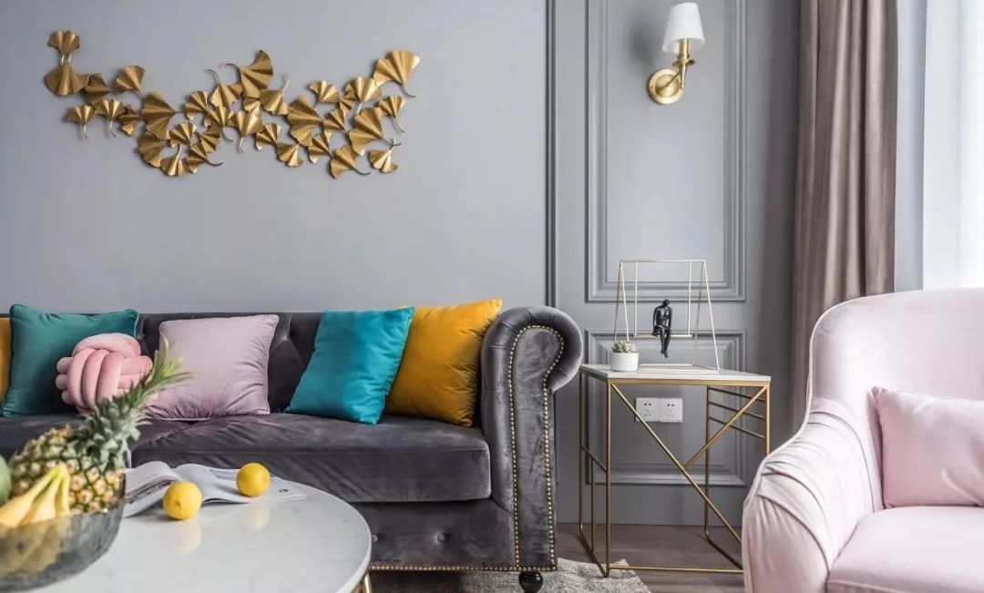 轻奢风三居,充满活力和温馨的婚房设计!