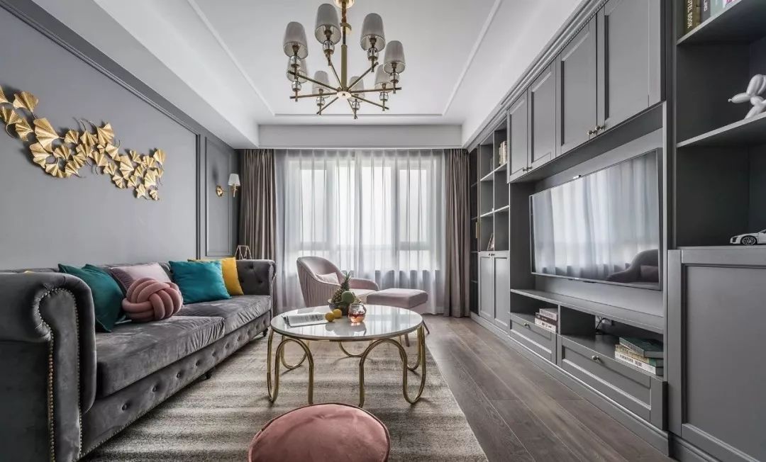 轻奢风三居,充满活力和温馨的婚房设计!