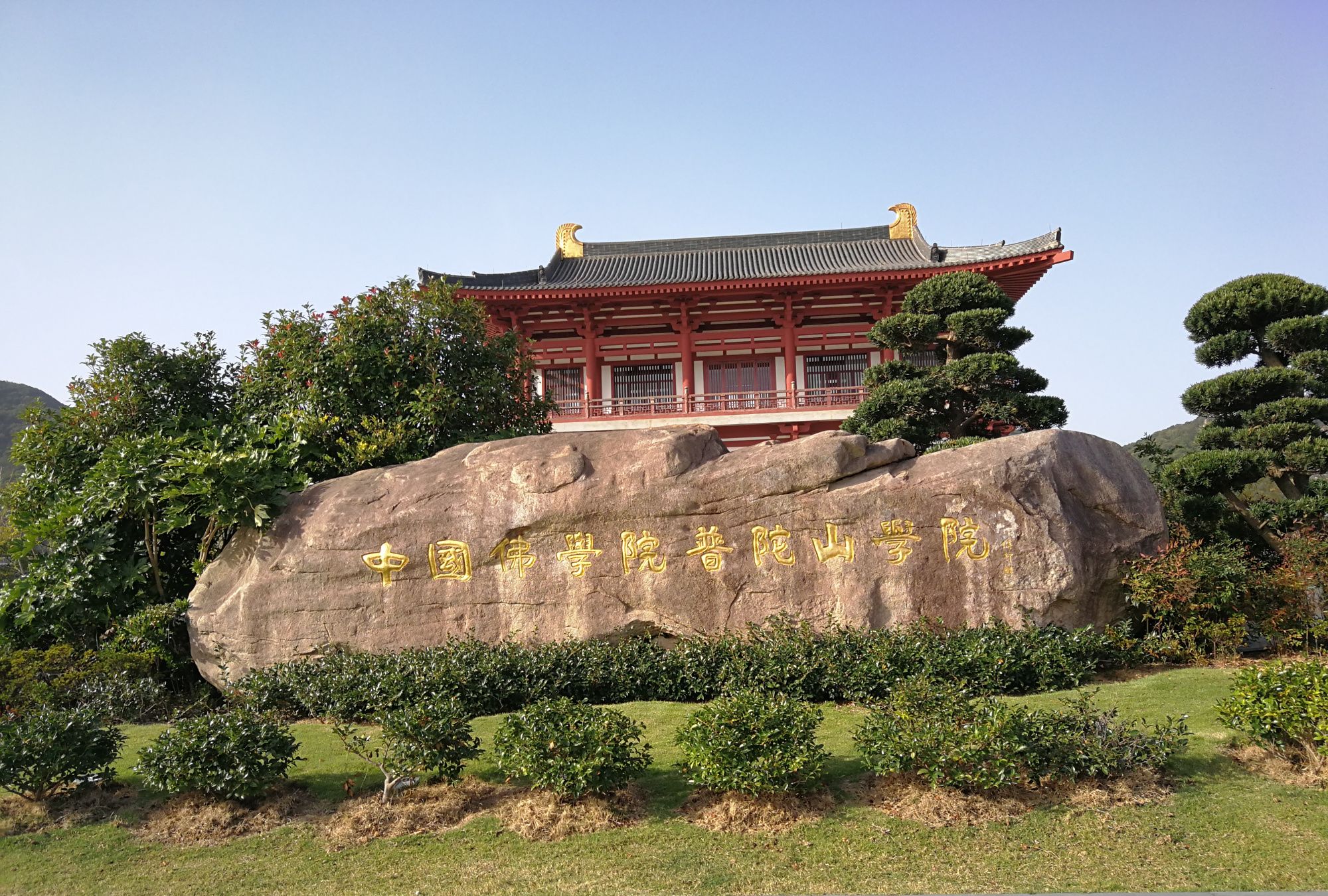 以静谧庄重之心参加舟山的中国佛学院普陀山学院