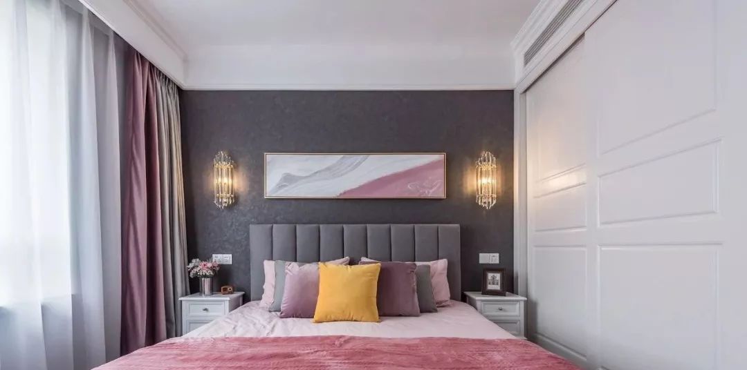 轻奢风三居,充满活力和温馨的婚房设计!