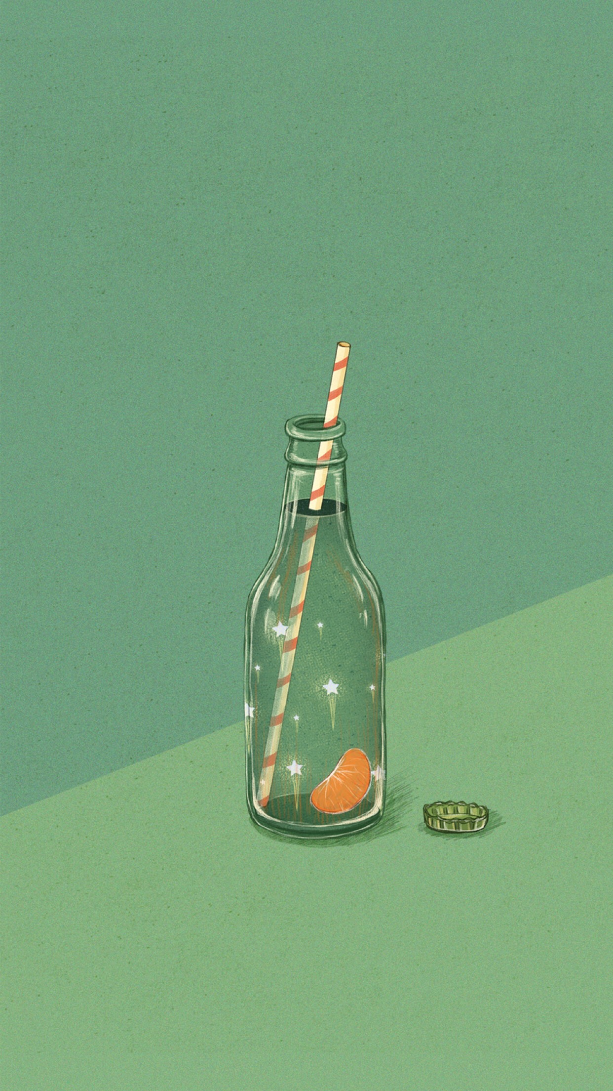 手机高清壁纸丨绿色背景图文丨扎心情感短句