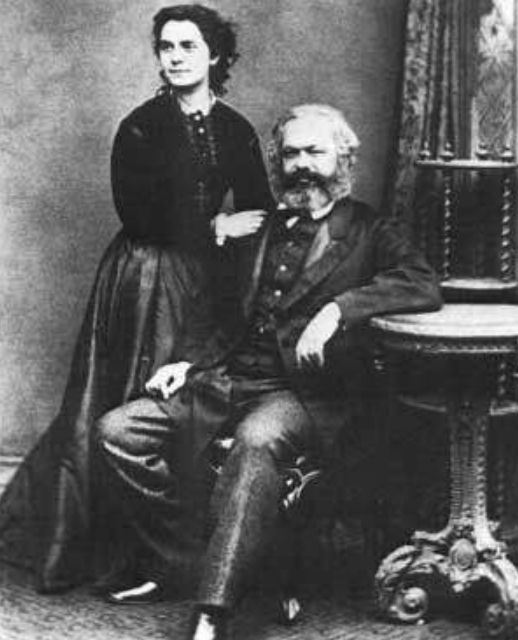 马克思珍贵老照片,和恩格斯共同起草宣言,图3与妻子燕妮的合影