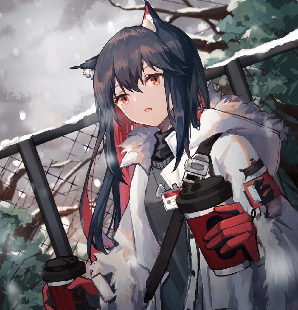 动漫美图:明日方舟德克萨斯图片欣赏,可爱的黑发少女