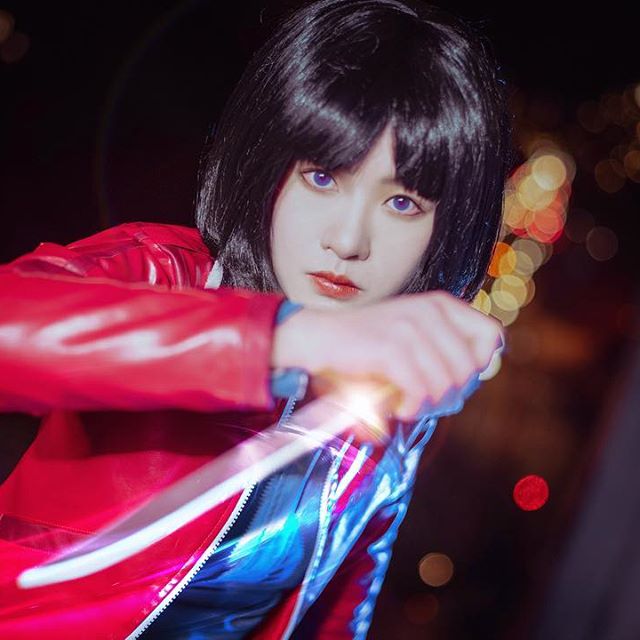 帅气小姐姐cos两仪式,短刀在手,就算是神我也杀给你看!