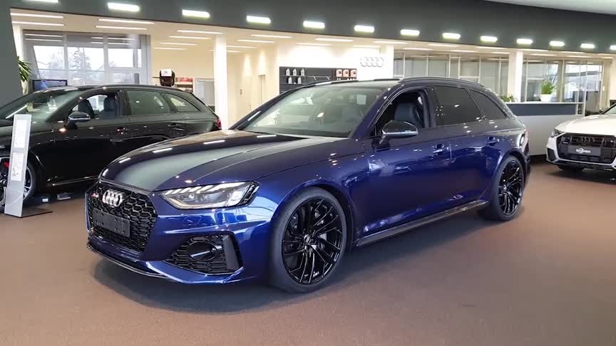 2020新款奥迪rs4到店实拍坐进车内那刻我瞬间忘记了宝马m5