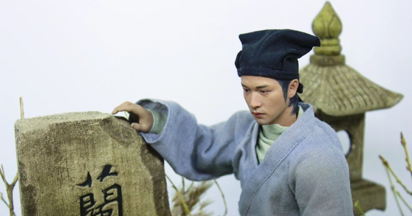 经典手办模型造景:兰若寺前宁采臣 小倩已是画中人经典手办模型造景