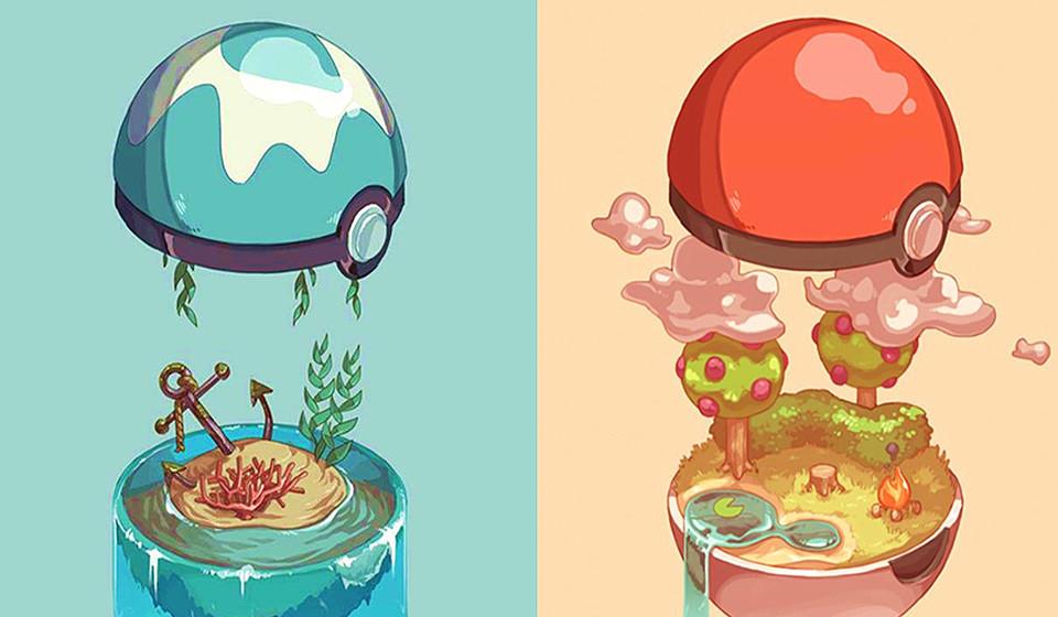 红白球是最古老的球最初始的精灵球是树果做的手动才能打开