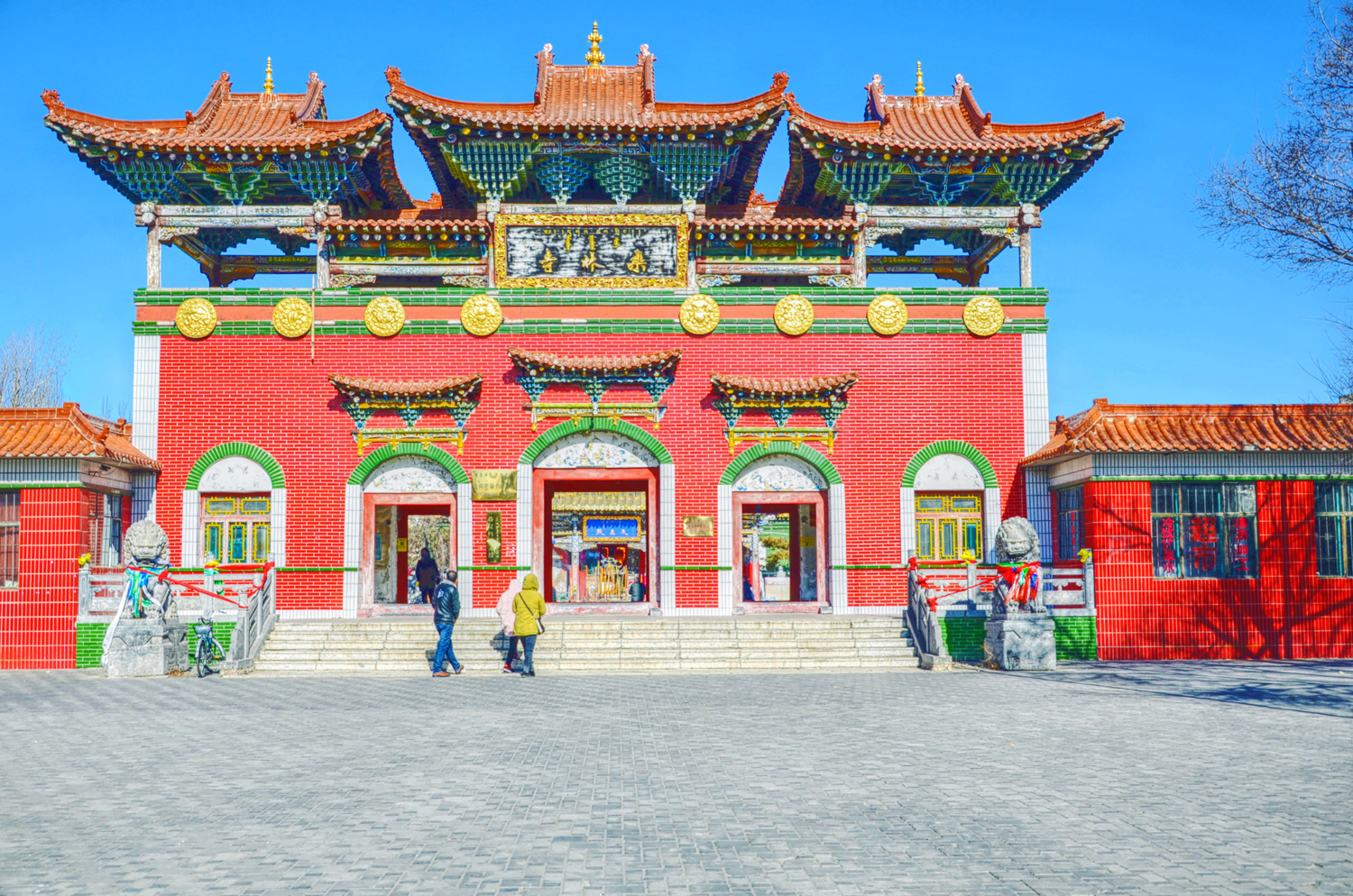 通辽市西拉木伦公园大乐林寺,原创摄影