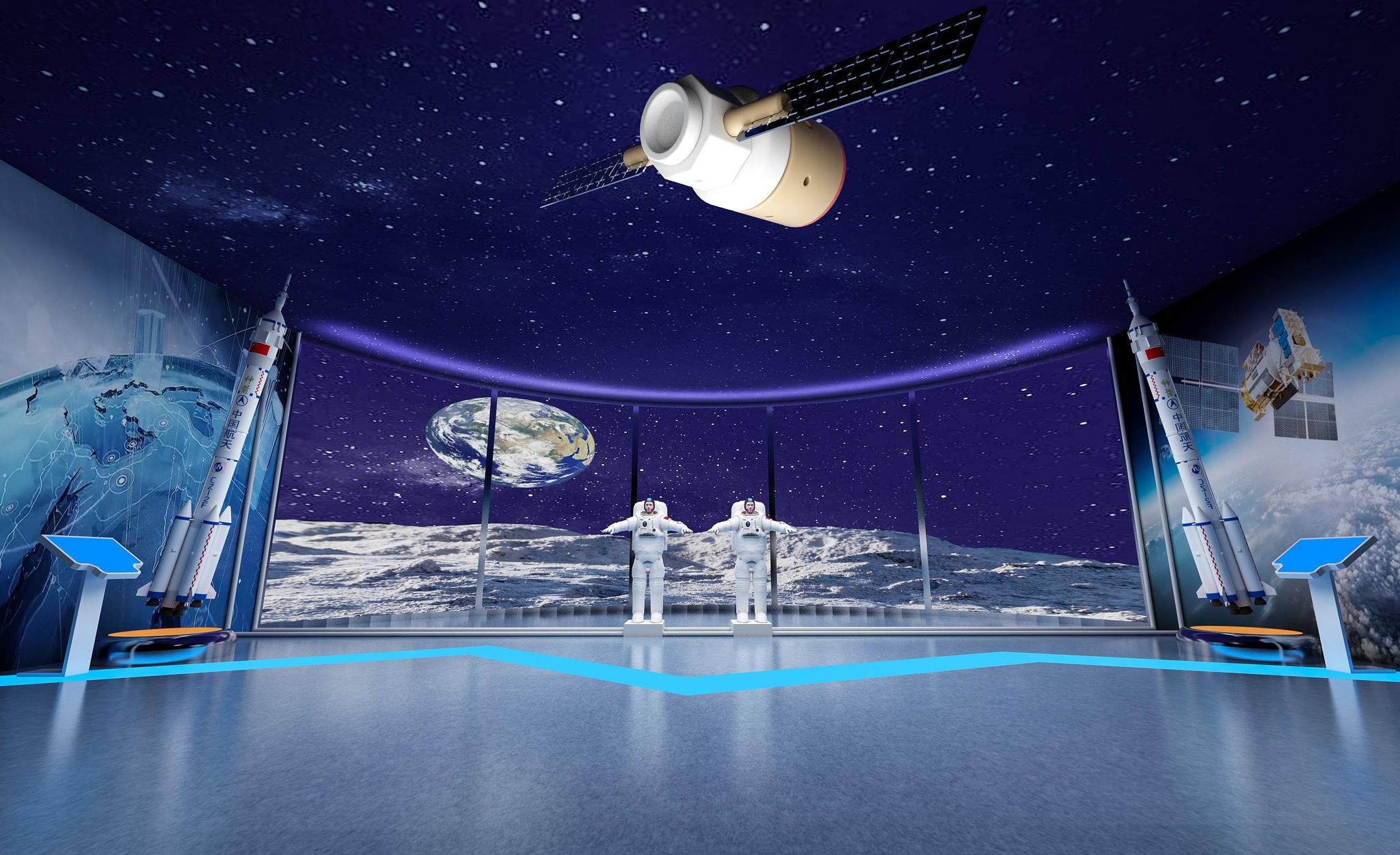 科技展厅最新成果展现航天航空科技智能未来