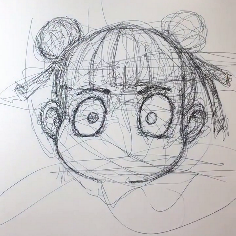 美术生展示"钢丝球"画法,纸上乱涂乱画,看到成画哪吒服气了!