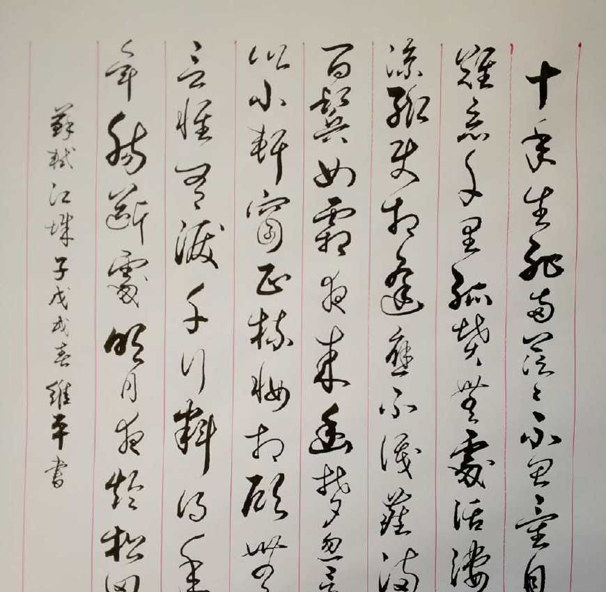 云南书法家胡维平草书作品苏轼江城子